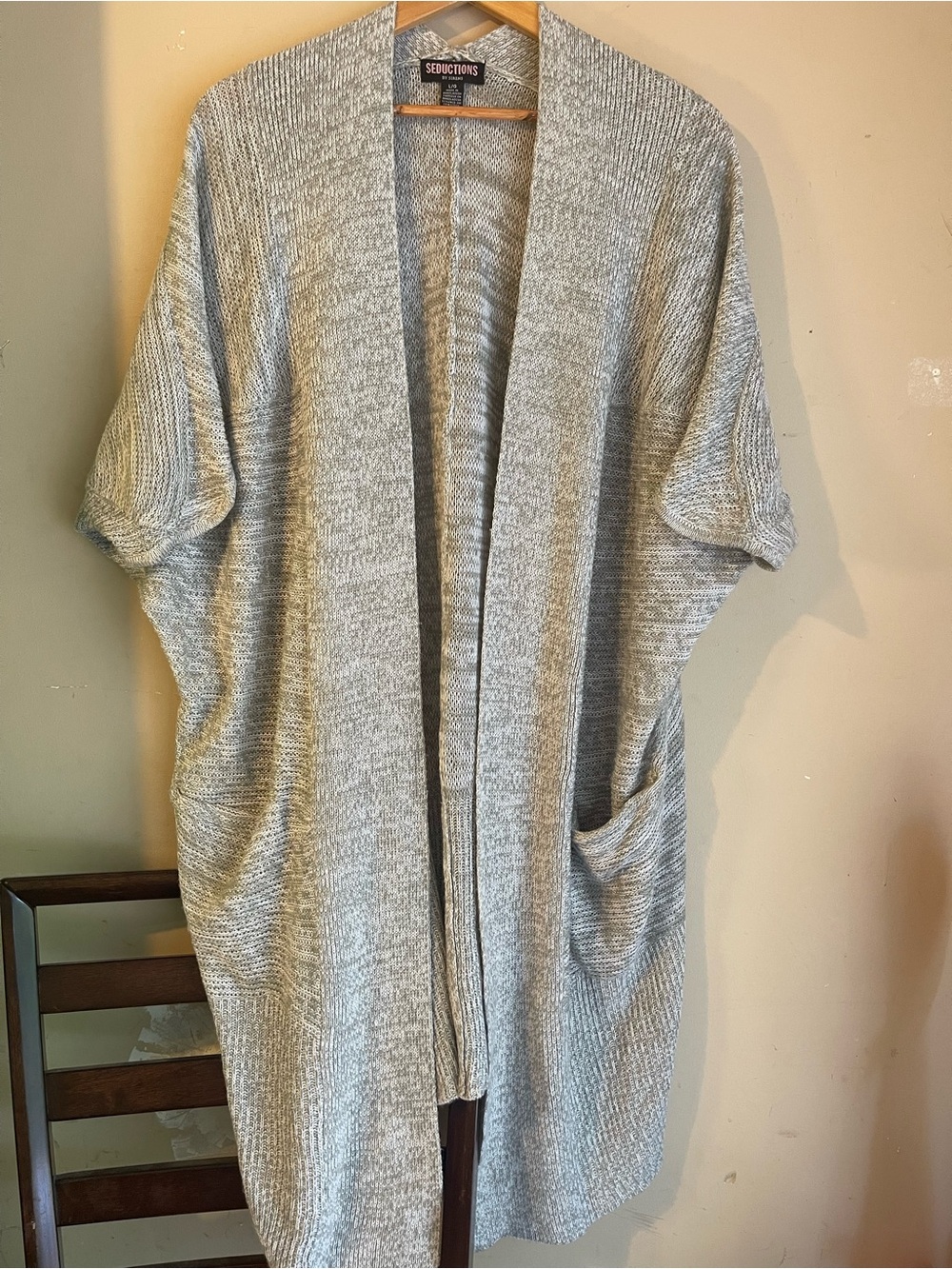 SeductionS Light Gray Open Knit Cardigan L by Sirens